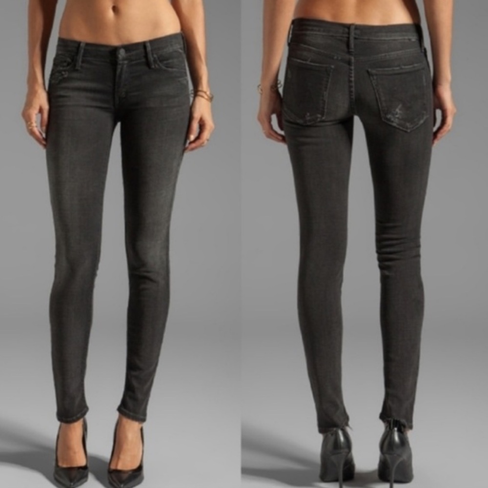 MOTHER Black Skinny Jeans